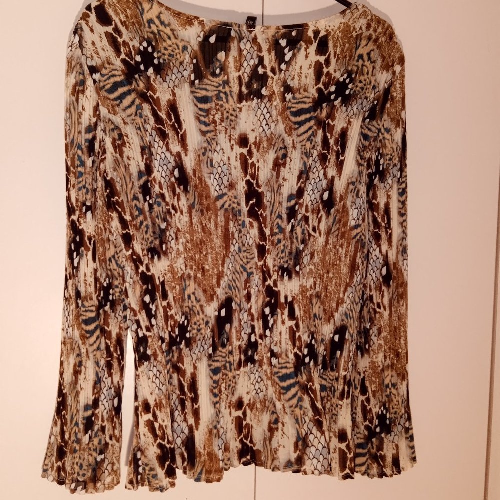 Blouse With Tied Front By Essentials By Milano - image 1